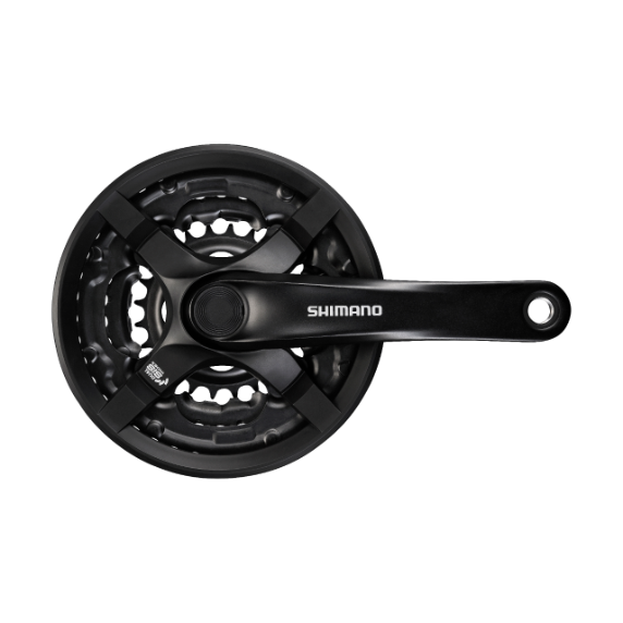 SHIMANO Juego de bielas FC-TY501 8/7/6 velocidades 170,0 mm 42-34-24D Negro