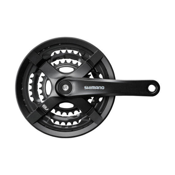 SHIMANO Juego de bielas FC-TY501 8/7/6 velocidades 170,0 mm 48-38-28D Negro