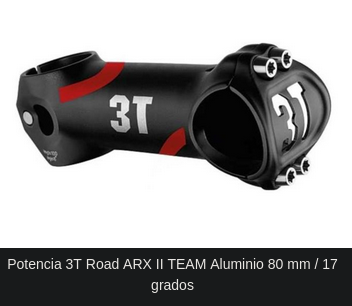 Potencia 3T Road ARX II TEAM Aluminio 80 mm / 17 grados