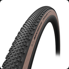 CUBIERTA MICHELIN POWER GRAVEL 700x47C COMPETITION LINE TUBELESS READY PLEGABLE NEGRO/MARRON 47-622