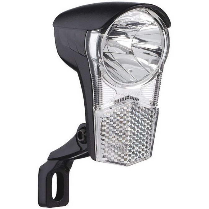 LUZ DELANTERA BUCHEL UNI LED DINAMO CON SOPORTE+INTERRUPTOR 15 LUX