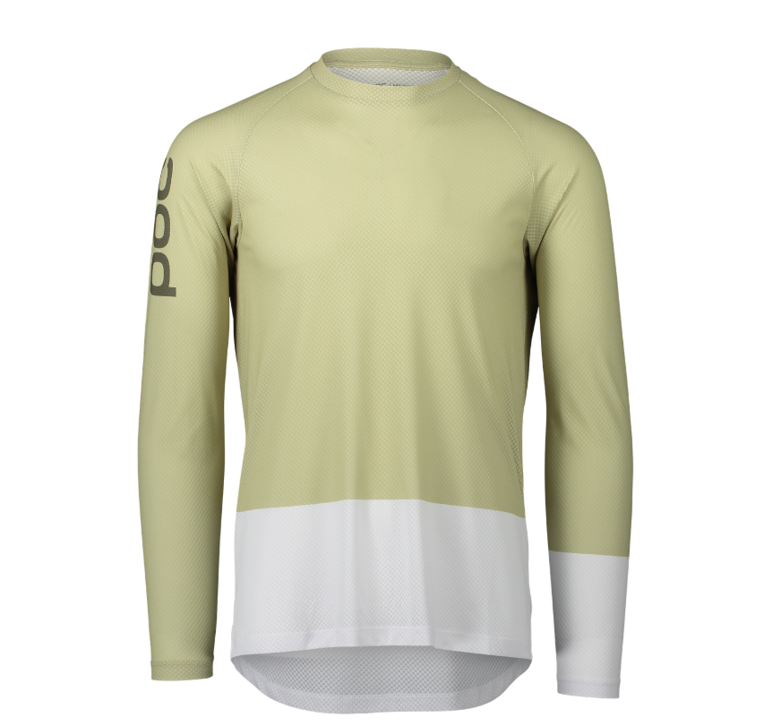 POC Men's Pure Long Sleeve MTB Jersey L Green/White %