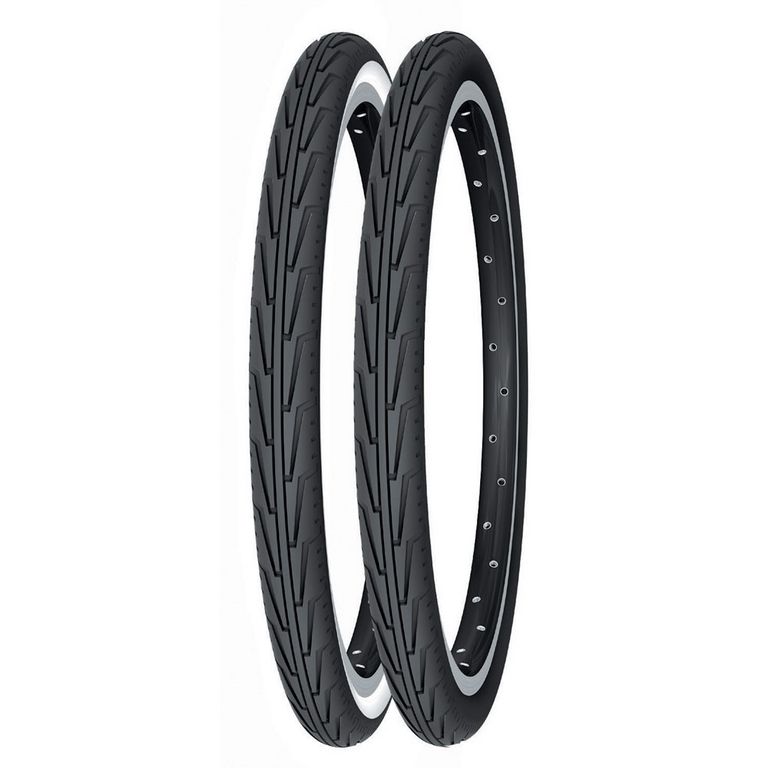 CUBIERTA MICHELIN DIABOLO CITY 20x1.75 ACCES LINE RIGIDA BLANCO/NEGRO 44-406